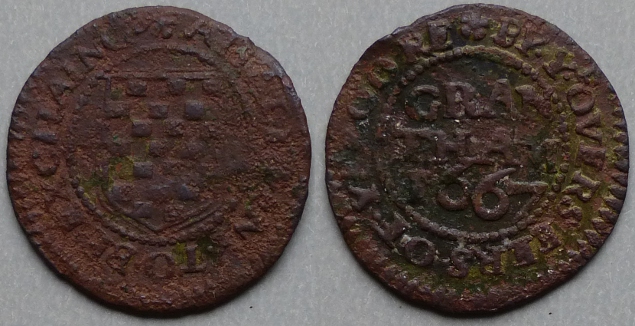 Grantham, borough issue 1667 halfpenny N2937